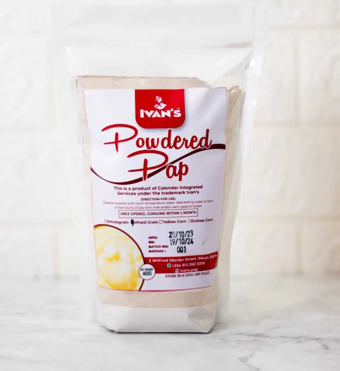 Whole Grains Dry Pap 400g