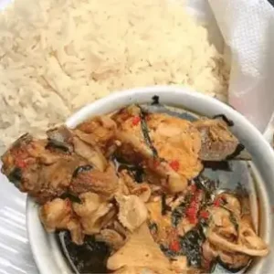 White Rice And Chicken Pepper Soup -500g (Plate)